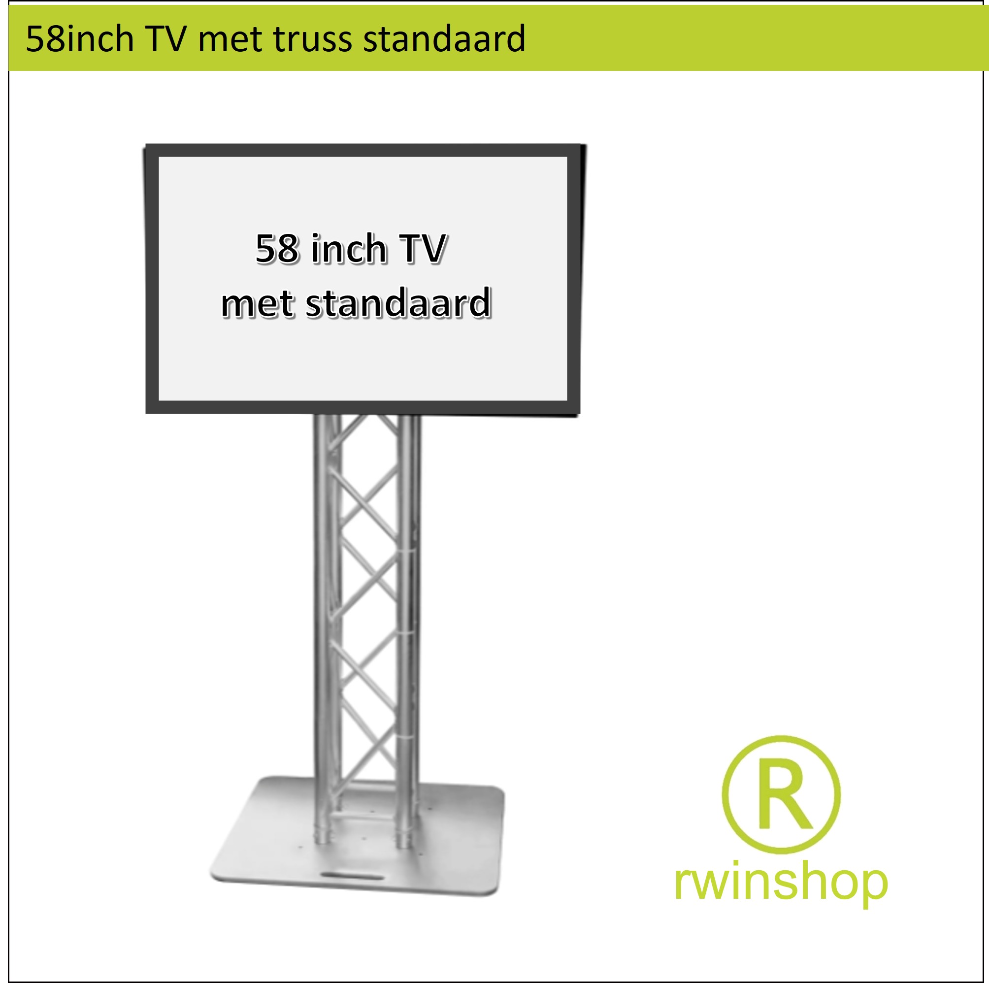 TV huren - 58 inch smart TV met truss stander