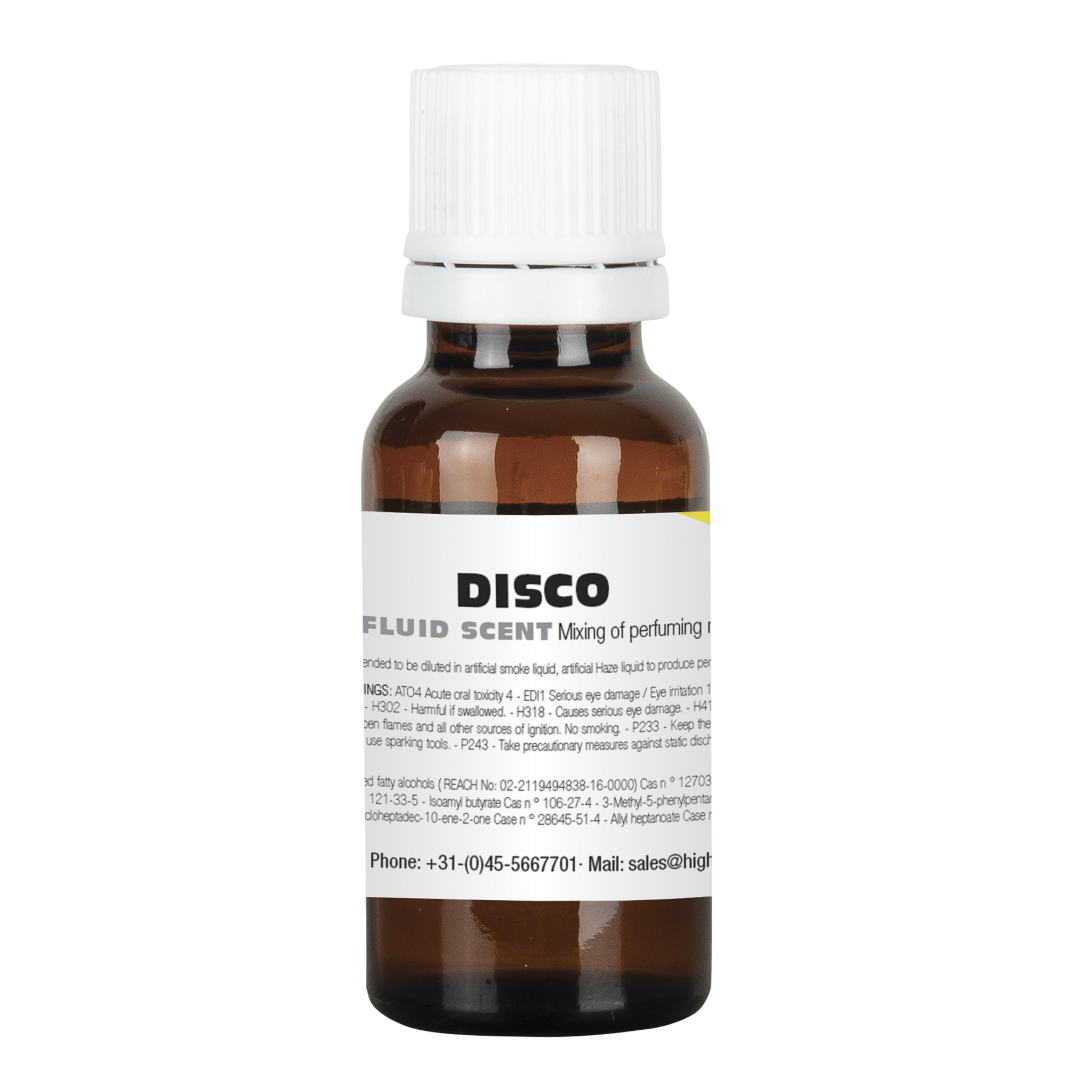 Rookmachine Geur Disco mengen met 5 liter rookvloeistof.
