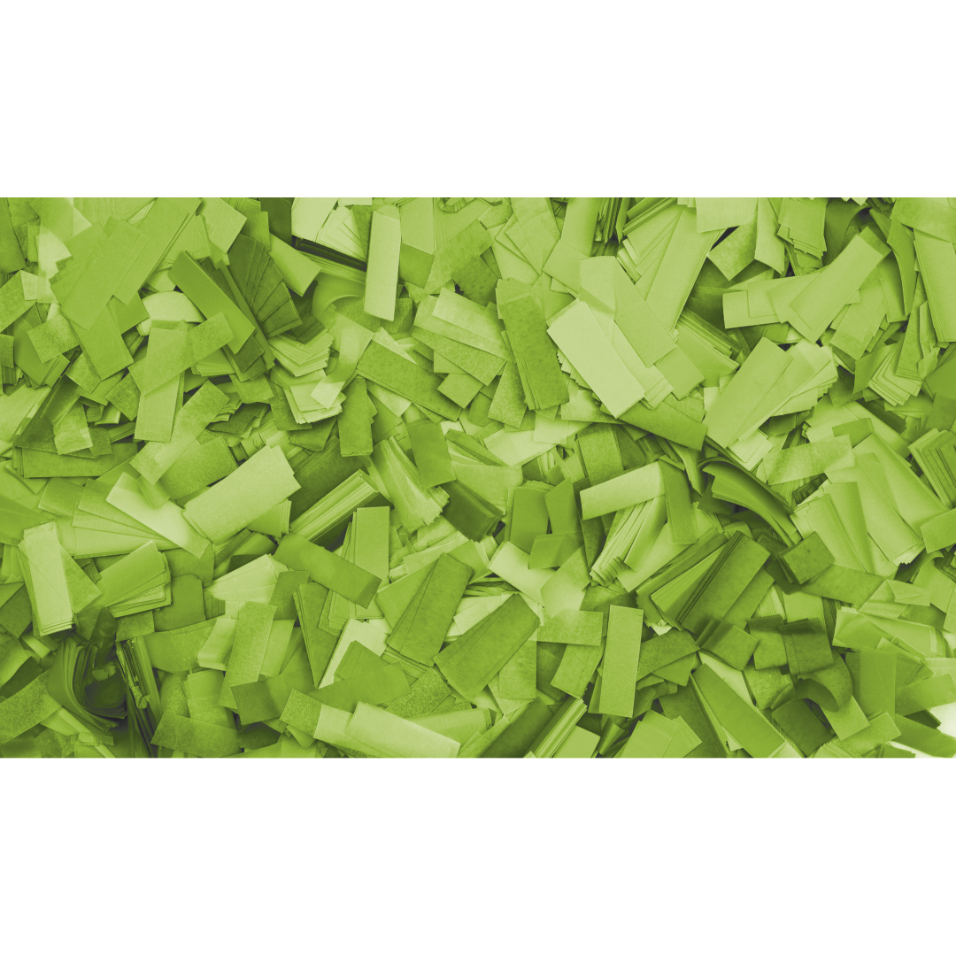 Confetti - Rectangle Helder groen, 55 x 17 mm, 1 kg, brandvertragend en biologisch afbreekbaar