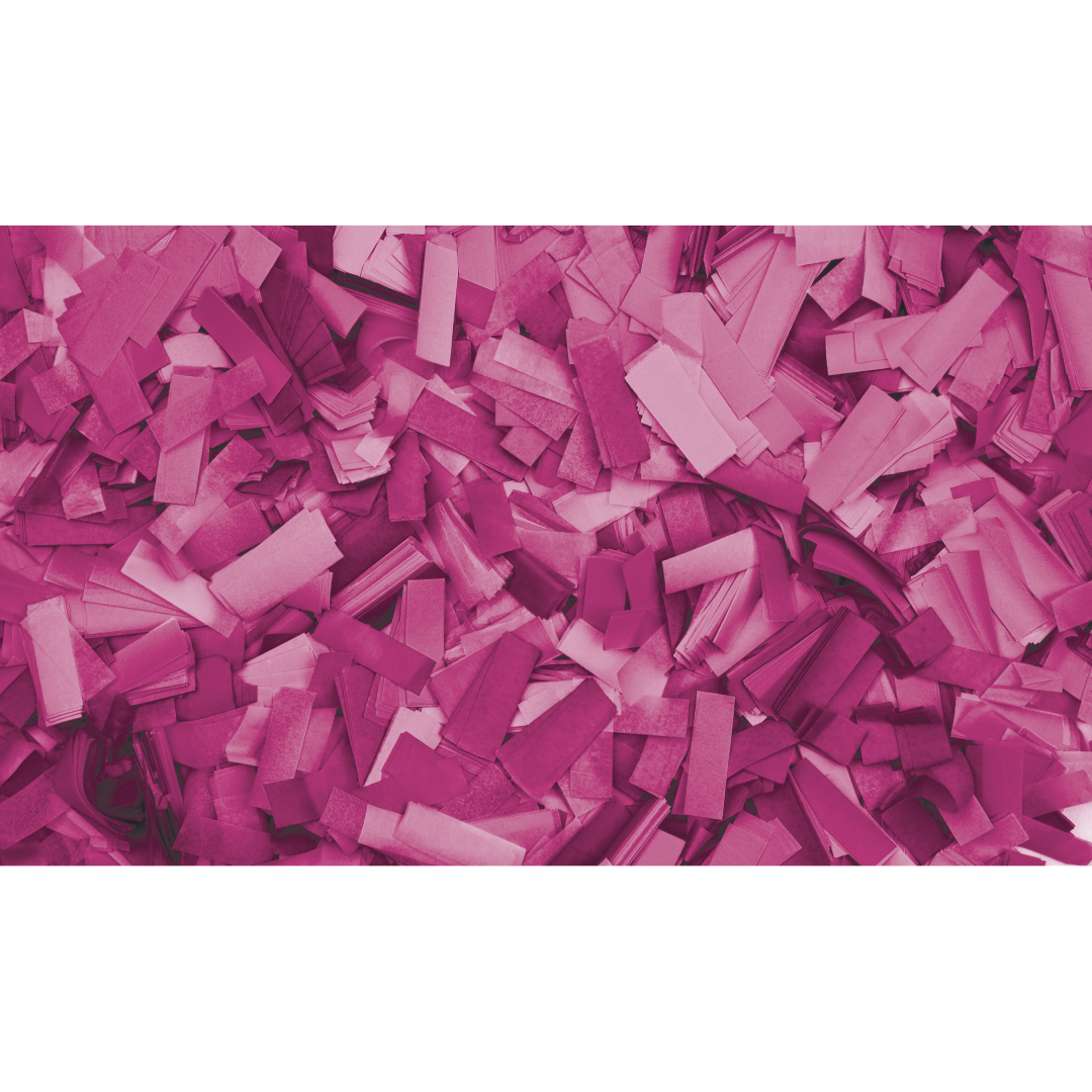 Confetti - Rectangle Roze, 55 x 17 mm, 1 kg, brandvertragend en biologisch afbreekbaar