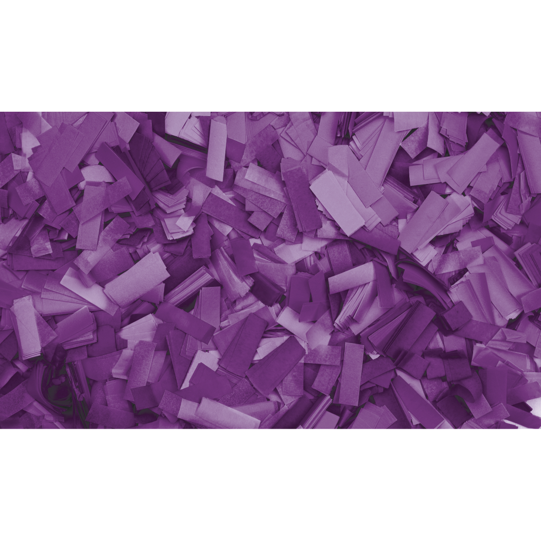 Confetti - Rectangle Paars, 55 x 17 mm, 1 kg, brandvertragend en biologisch afbreekbaar