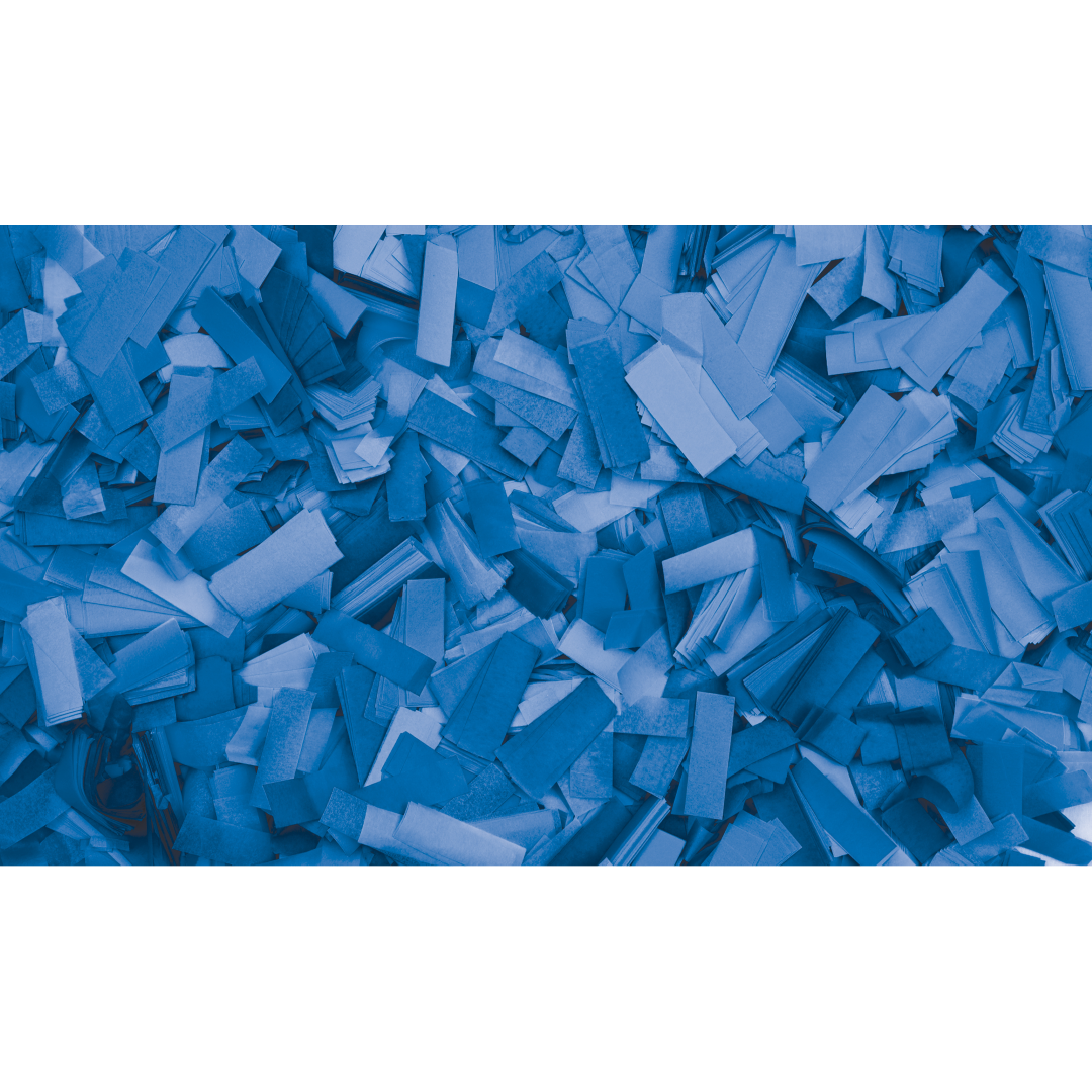 Confetti - Rectangle Blauw, 55 x 17 mm, 1 kg, brandvertragend en biologisch afbreekbaar