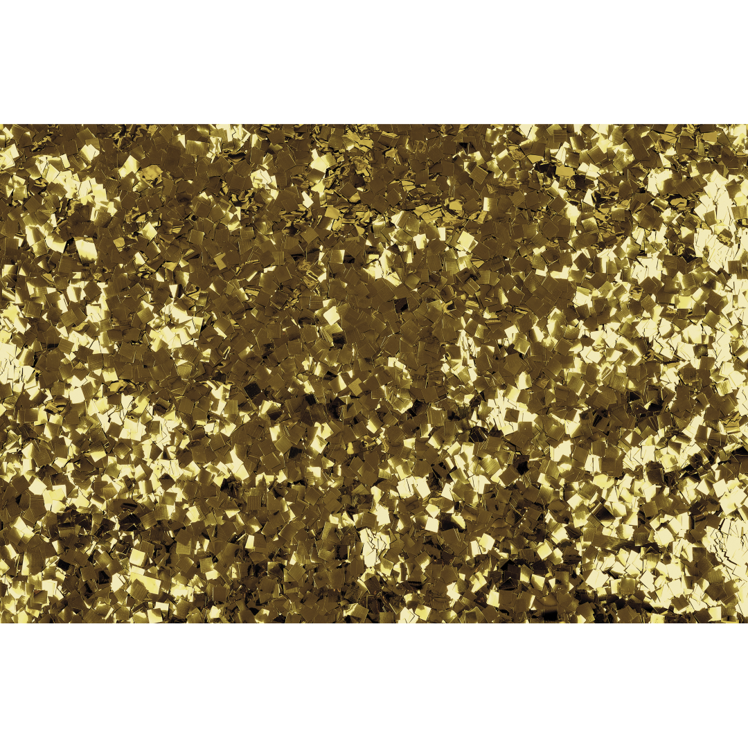 Metallic Confetti - Pixie Dust Goud, 6 x 6 mm, 1 kg, brandvertragend