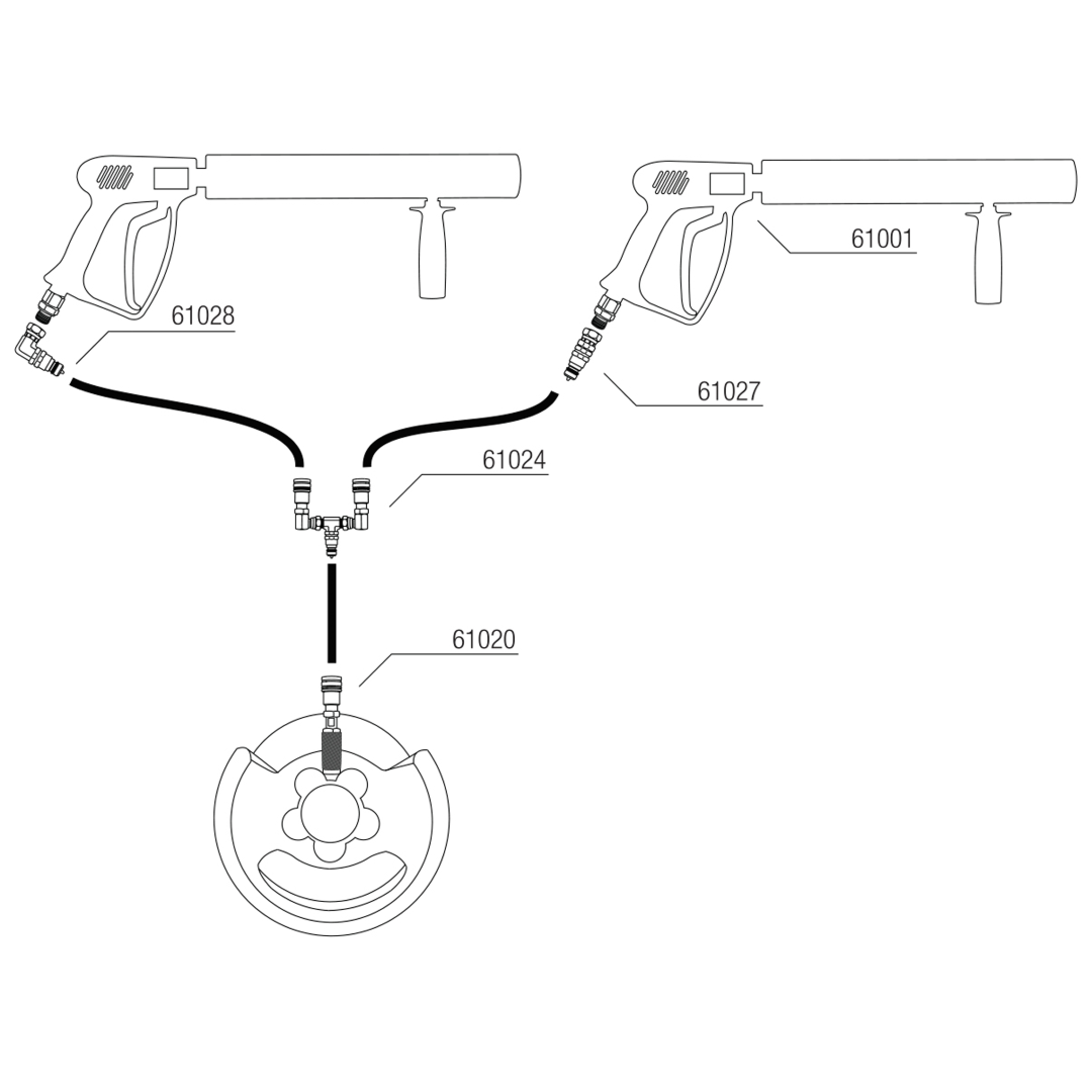 CO₂ Bottle to 3/8 Q-Lock Adapter Gesloten systeem