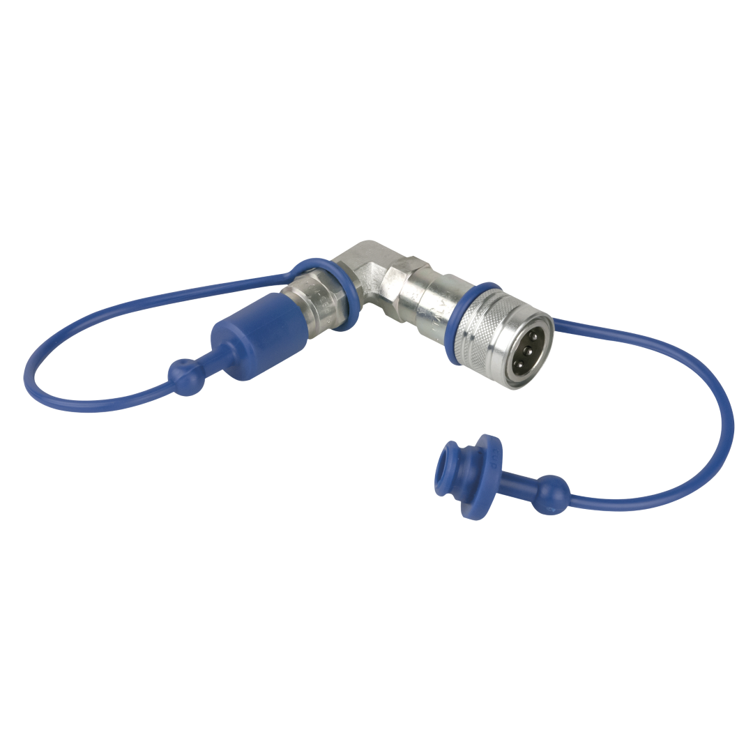 CO₂ 90° 3/8 Q-Lock Connector Gesloten systeem