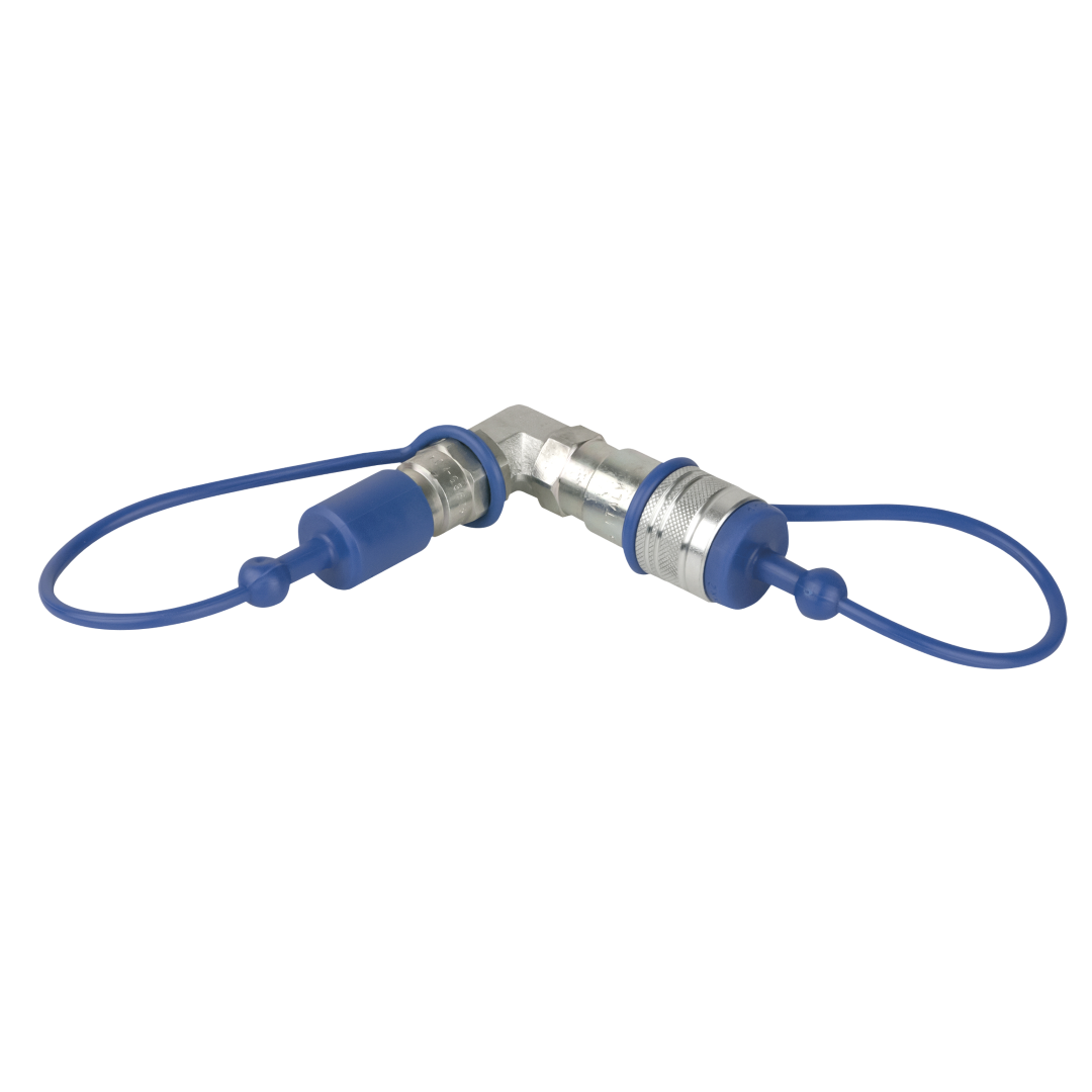 CO₂ 90° 3/8 Q-Lock Connector Gesloten systeem