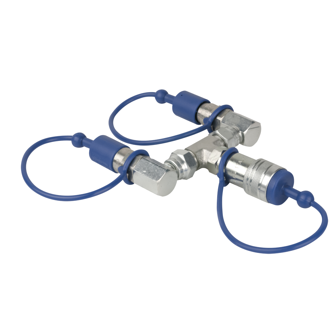 CO₂ 3/8 Q-Lock 2-way Combiner Gesloten systeem