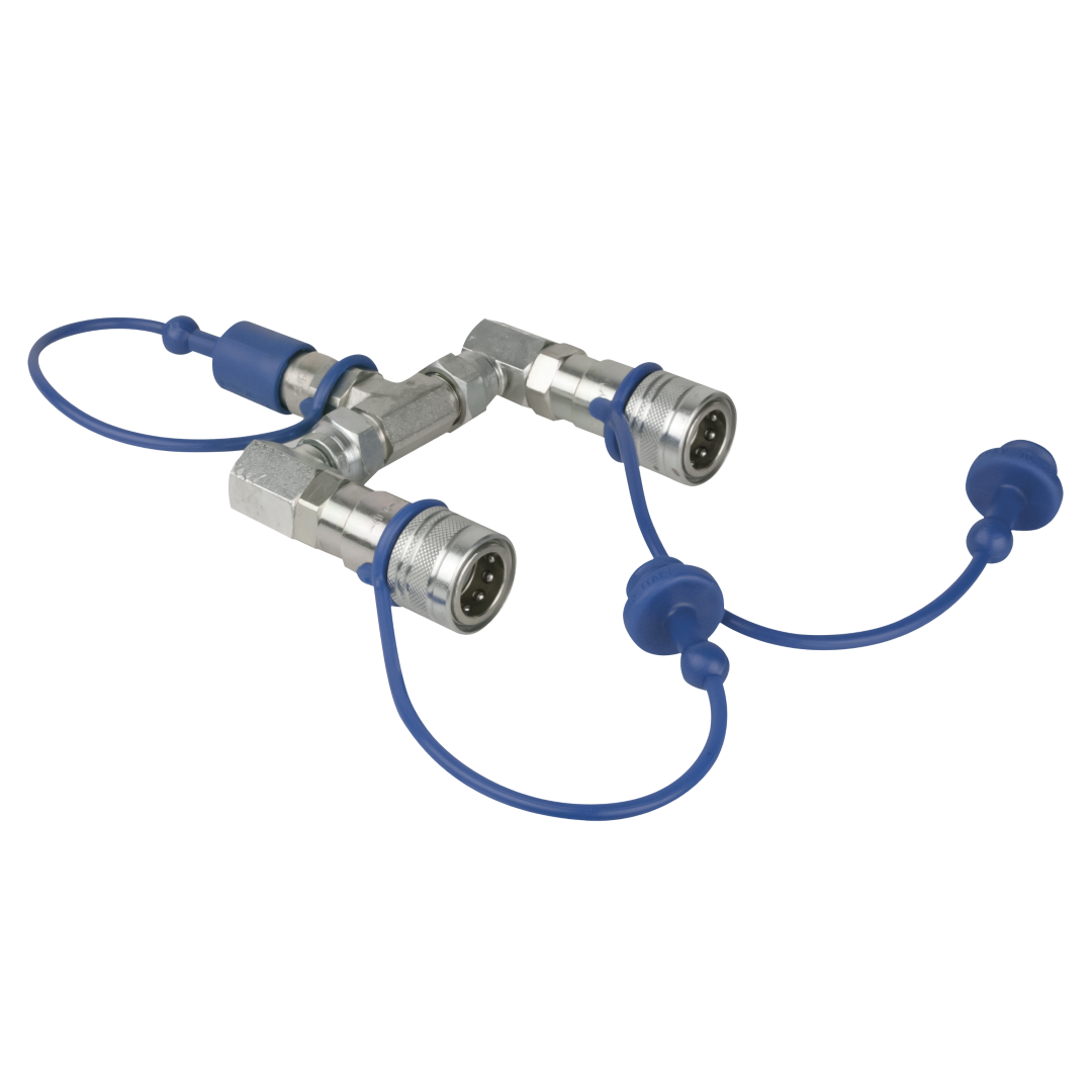 CO₂ 3/8 Q-Lock 2-way Splitter Gesloten systeem