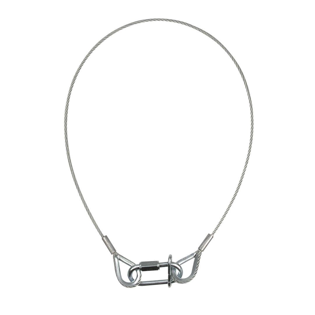 Safety Cable 3 mm WLL: 5 kg - 60 cm - zilver