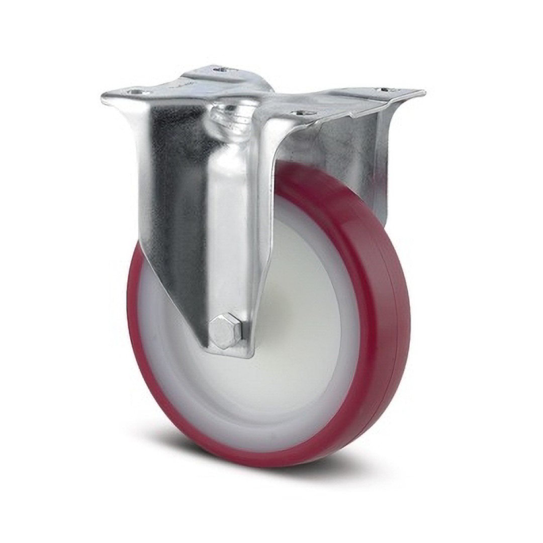 Bokwiel Tente Red wheel fixed 100mm