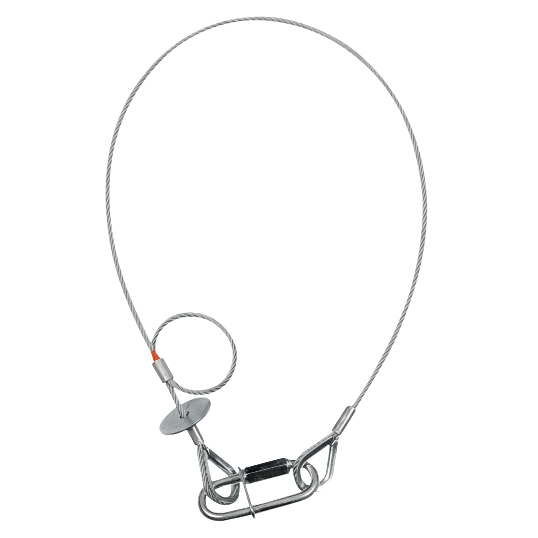 Safety Cable 3 mm - BGV-C1 WLL: 20 kg - 60 cm - zilver