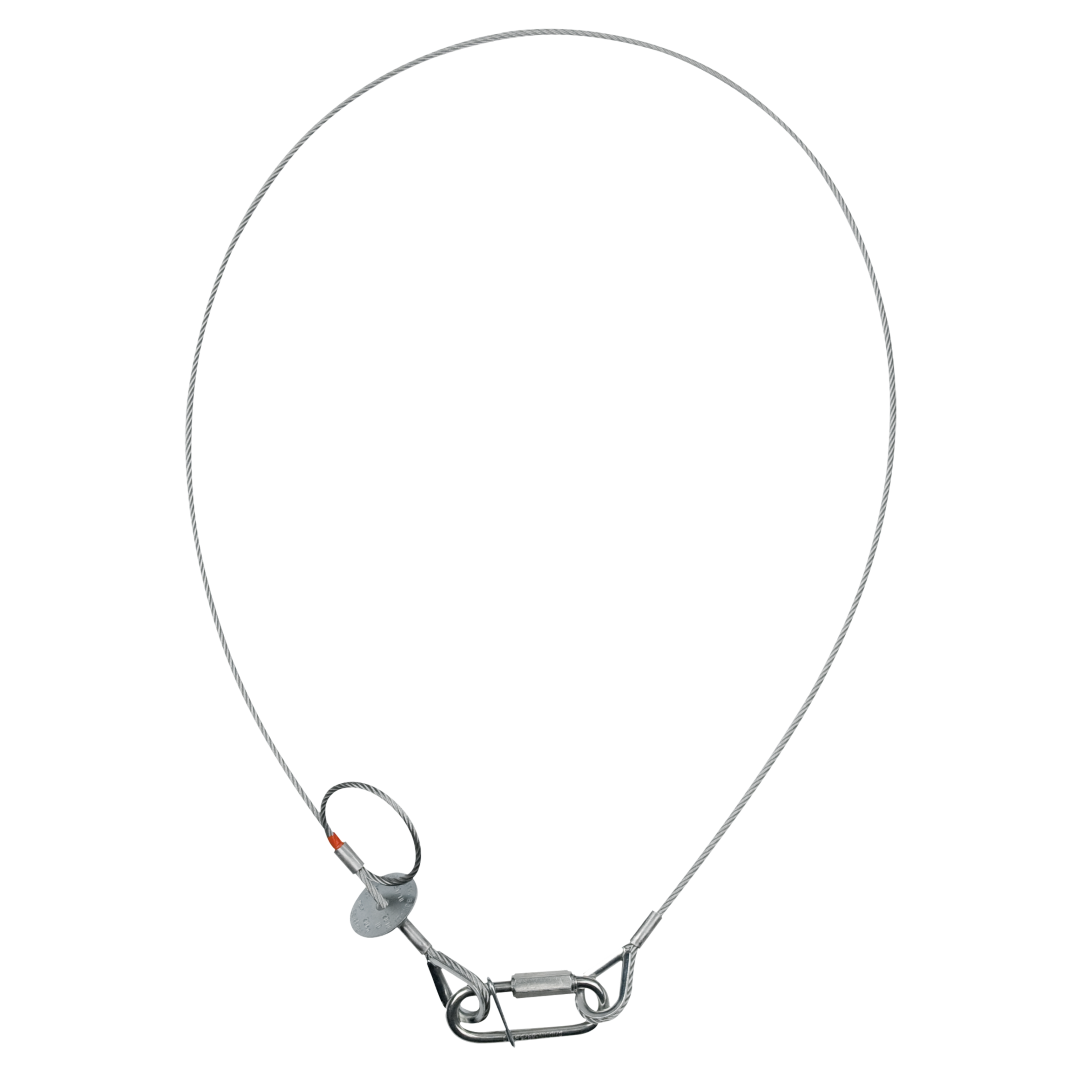 Safety Cable 3 mm - BGV-C1 WLL: 20 kg - 100 cm - zilver