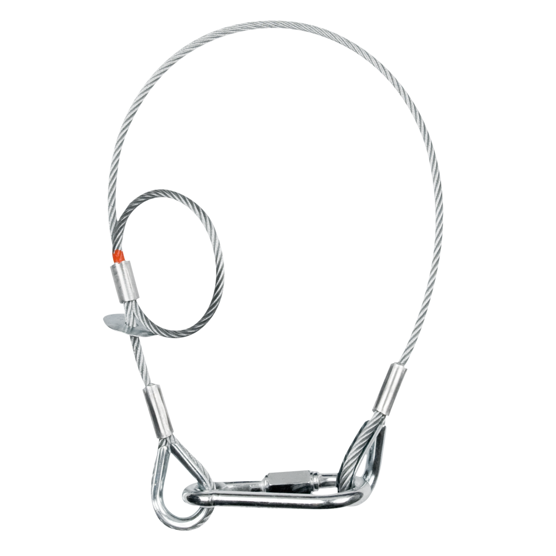 Safety Cable 5 mm - BGV-C1 WLL: 60 kg - 60 cm - zilver