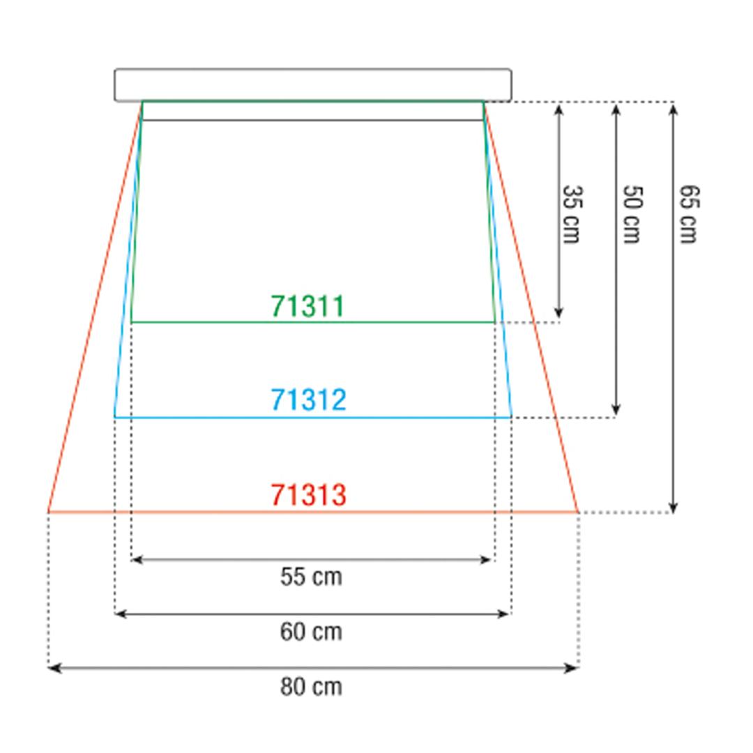 Separate Sleeve for Rain Cover Ø 60 cm Lengte: 35 cm
