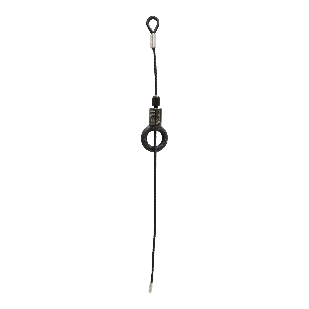 Black wire rope 6 mm - BGV-C1 WLL: 135 kg - met kabelglijfer en 6 m kabel