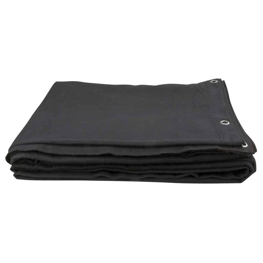 Backdrop Stagemolton 320 g/m² Zwart - 600 x 600 cm (hoog Theaterdoek