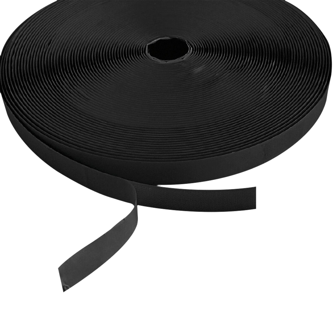 Hook and Loop Tape - Hook Side Zwart - 20 mm x 25 m - zelfklevend