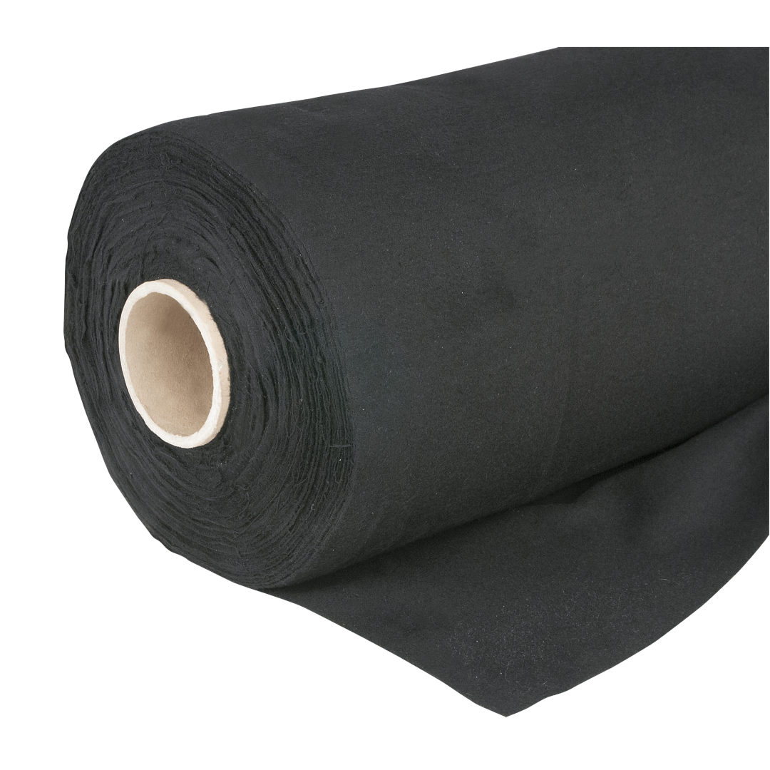Scheurdoek 160 g/m² Rol Zwart – 1,3 x 60 m Flanel doek 