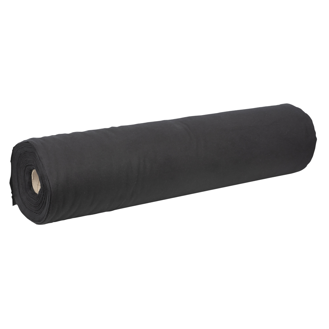 Deko Molton 160 g/m² Rol Zwart – 0,80 x 60 m Podiumrok