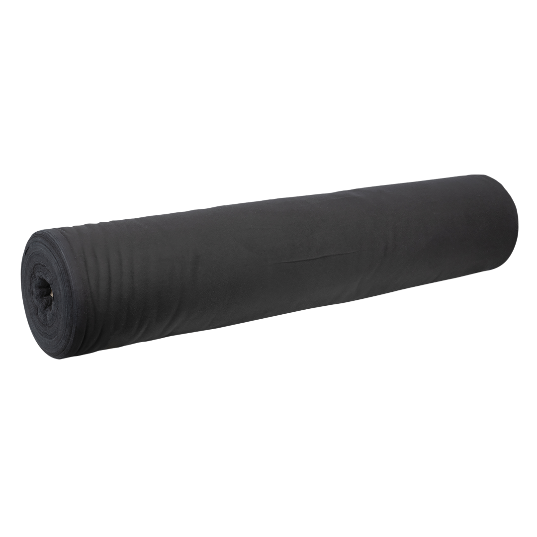 Deko Molton 160 g/m² Rol Zwart – 1,00 x 60 m Podiumrok van de rol