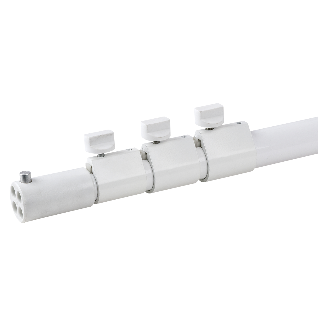 Staander wit  180 - 500 cm Wit 4 delig uitschuifbaar