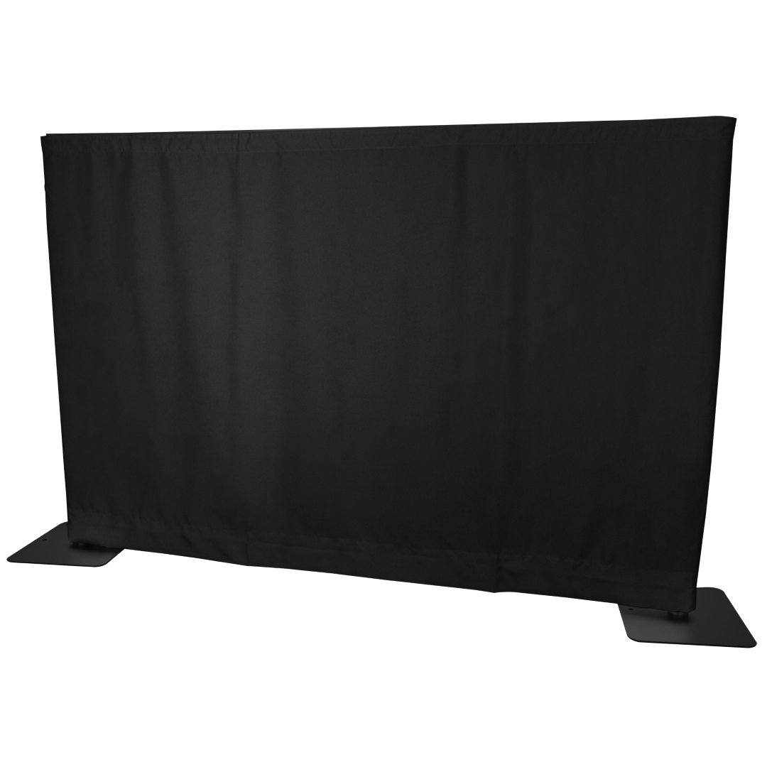 Pipe & Drape Gordijn  MGS 175 g/m² | Zwart 280 x 120 cm hoog Ongeplooid