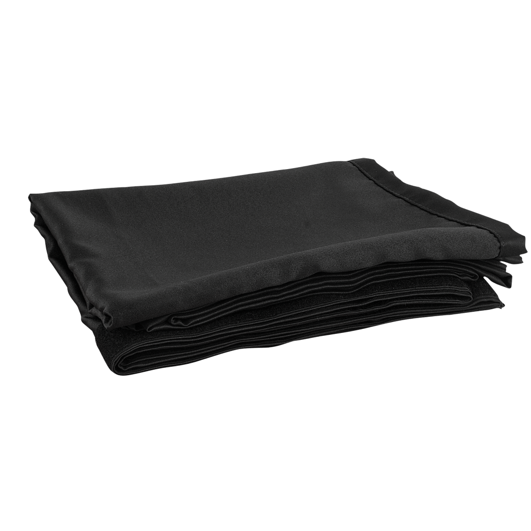 Pipe & Drape Gordijn  MGS 175 g/m² | Zwart 280 x 120 cm hoog Ongeplooid