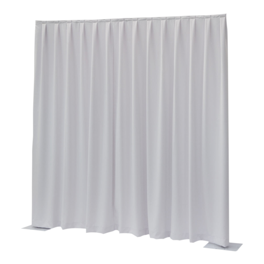 Pipe & Drape Curtain MGS 175 g/m² | Wit 330 x 400 cm hoog- Geplooid