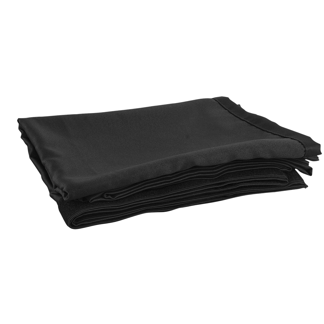 Pipe & Drape Gordijn MGS 165 g/m² | Zwart 300 x 180 cm hoog - Geplooid