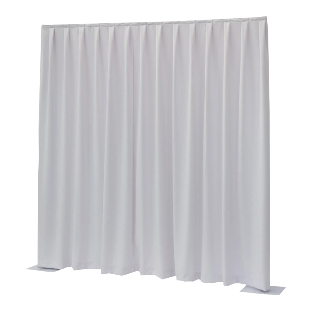 Pipe & Drape Gordijn | Wit 330 x 500 cm hoog  Geplooid