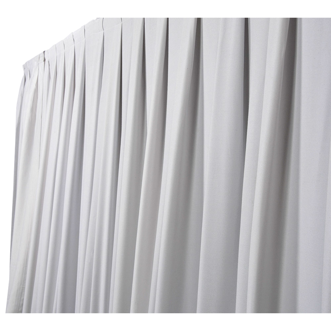Pipe & Drape Gordijn | Wit 330 x 500 cm hoog  Geplooid