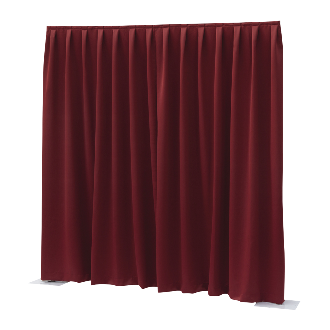 P&D Curtain Dimout 260 g/m² Premium Rood 330 x 300 cm hoog geplooid doek Pipe & Drape