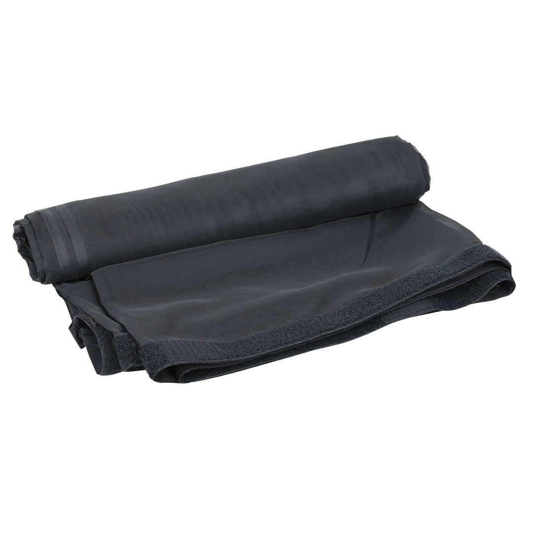 Voile CS Curtain, 55 g/m² Zwart - 300 x 300 cm (B x H) - ongeplooid