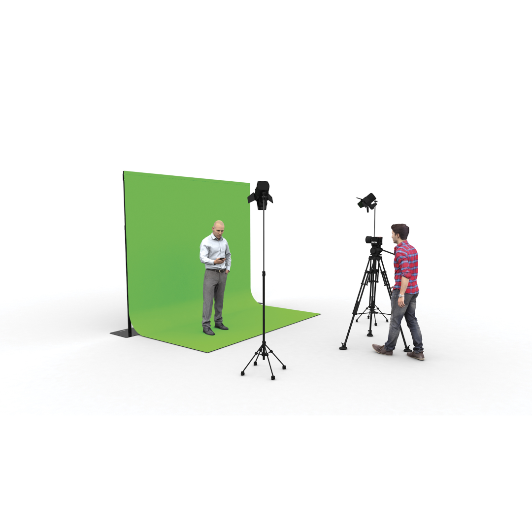 Pipe and Drape Chromakey Green screen 590 x 400 cm hoog