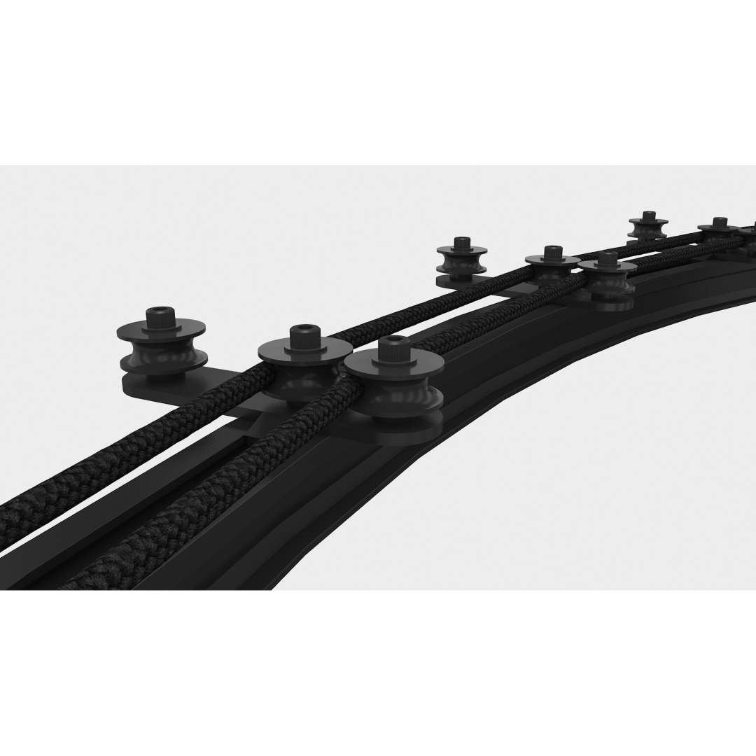 Eurotrack -Touwgeleider 3 Wielen Zwart (89519)