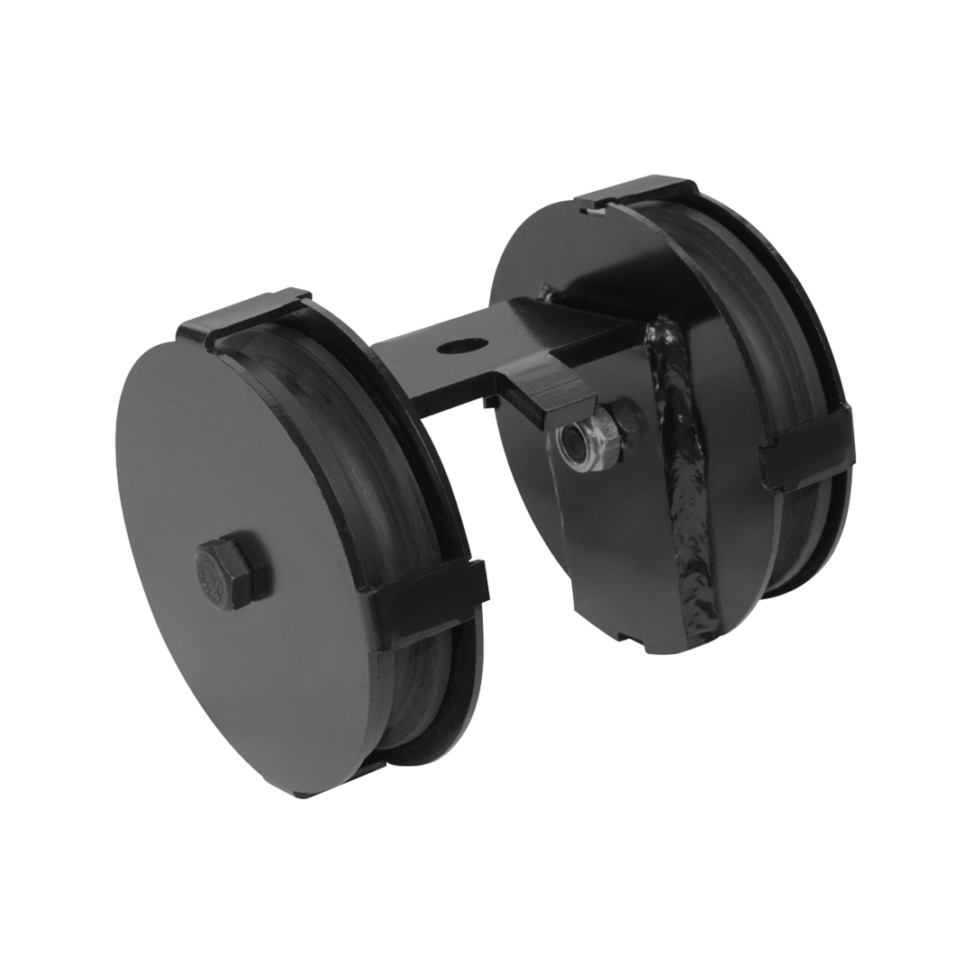 Eurotrack - Dubbele Katrol 85 mm Zwart (89527)
