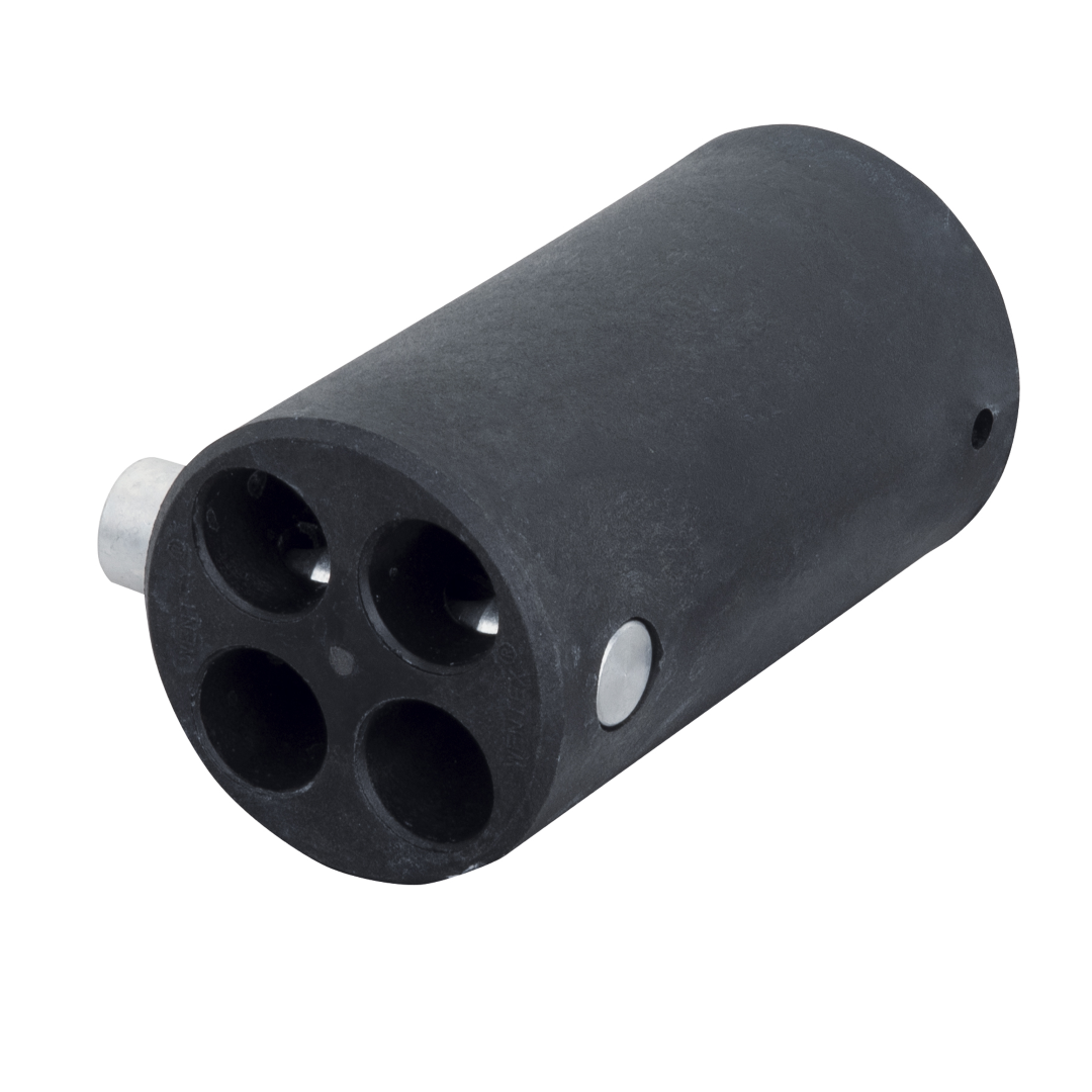 4-Weg Vervangende Connector Ø 40,8 mm Zwart