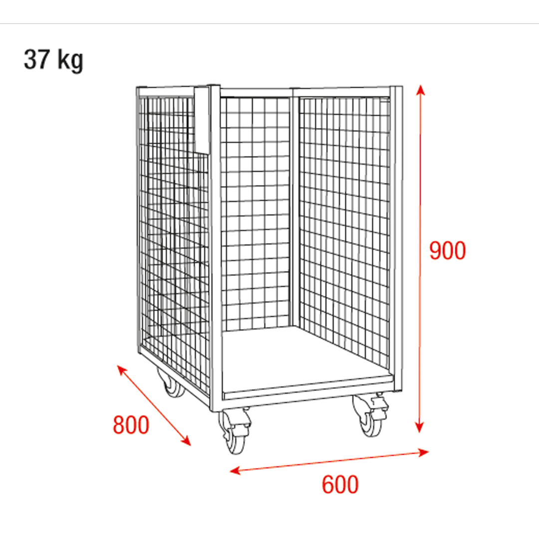 Pipe & Drape Trolley voor Backdrops | HCompact model  90 cm hoog