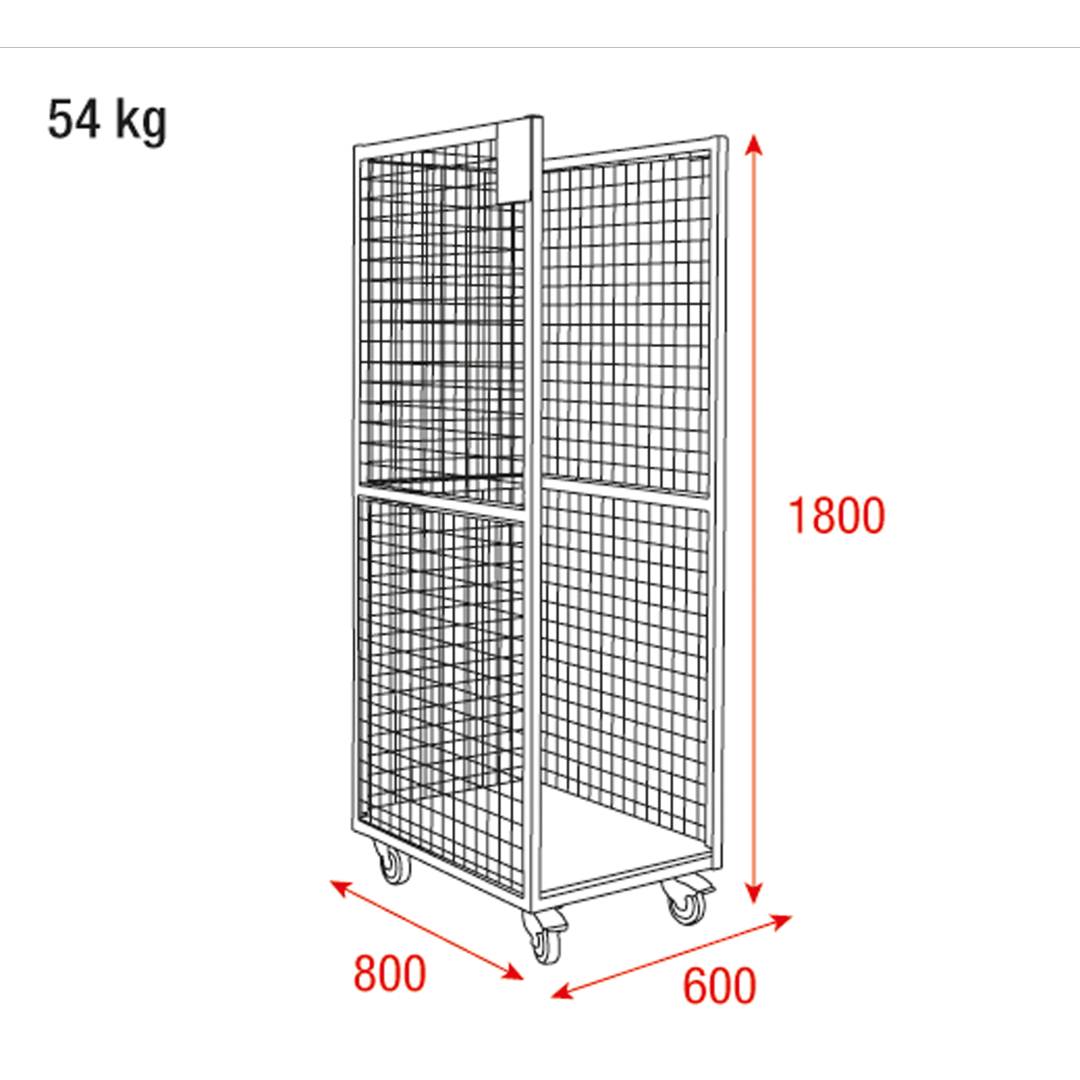 Pipe and Drape Trolley voor Backdrops | Full Size (180 cm)