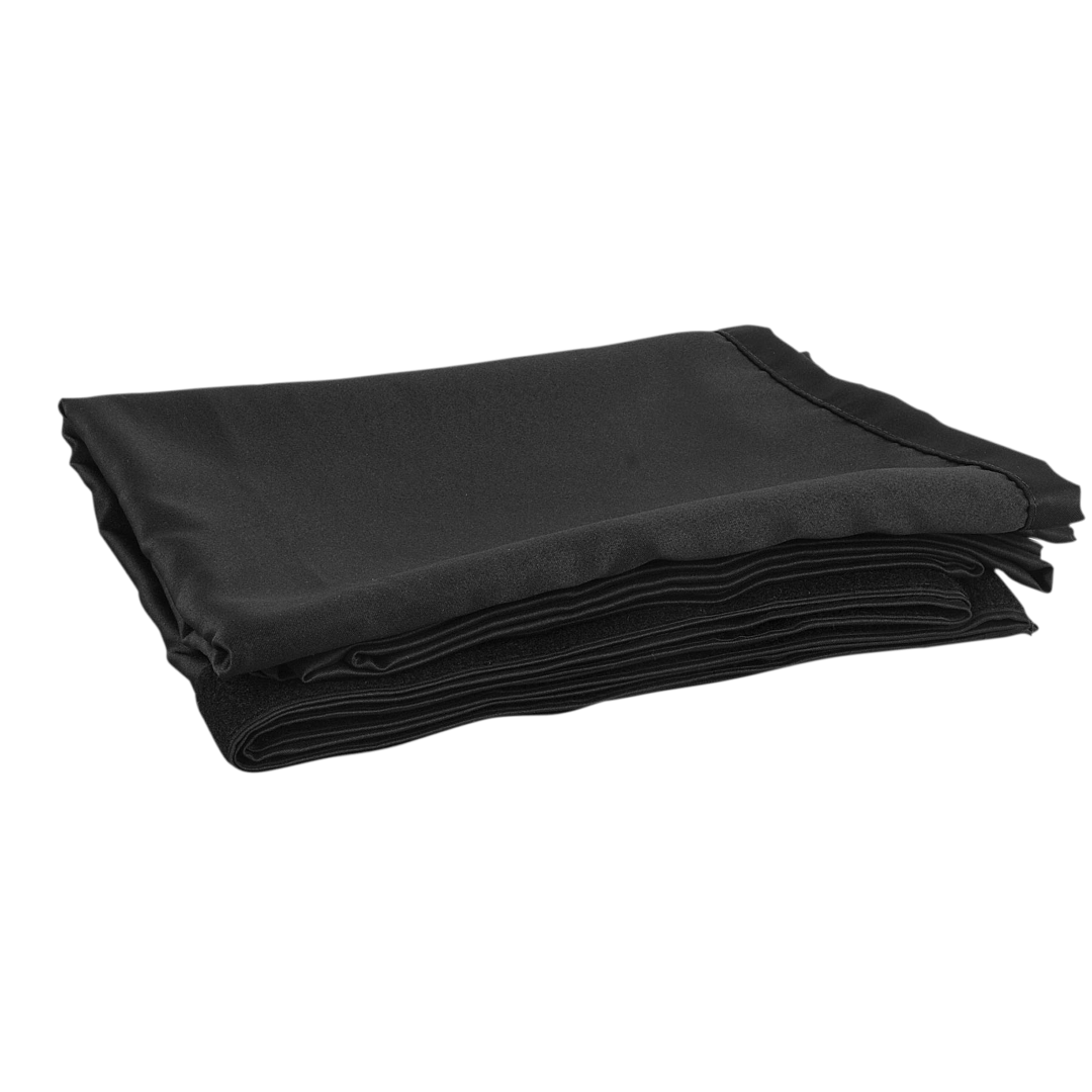 P&D Curtain Molton 300 g/m² Premium Zwart 330 x 300 cm hoog geplooid Doek Pipe & Drape