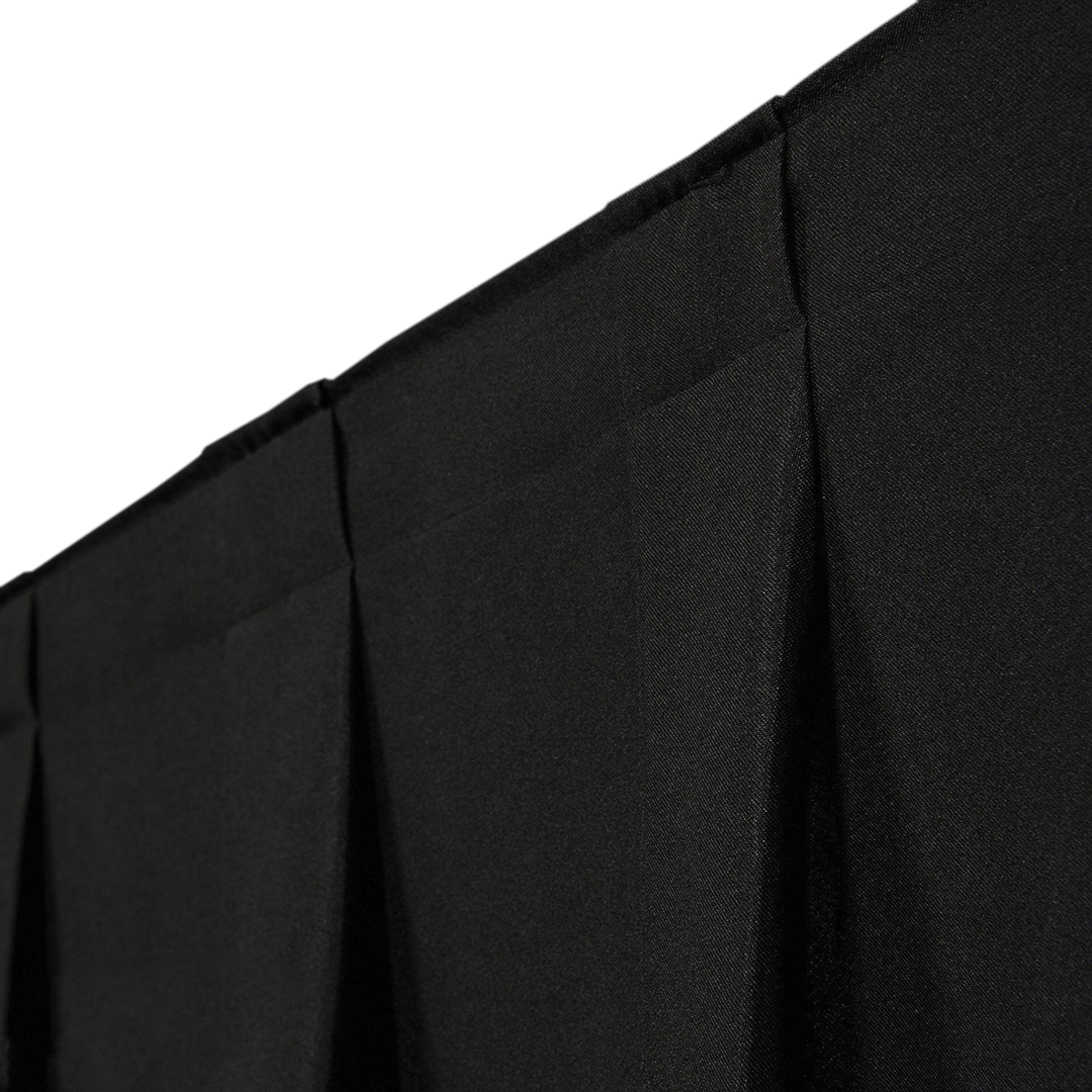 P&D Curtain Molton 300 g/m² Premium (Zwart – 400 x 300 cm hoog geplooid) Pipe & Drape