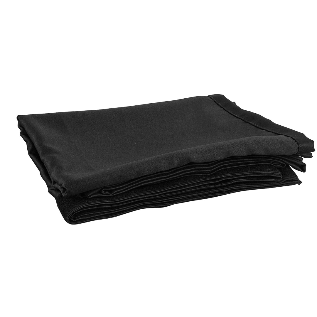 P&D Curtain Molton 300 g/m² Premium Zwart 330 x 300 cm hoog ongeplooid Doek Pipe & Drape
