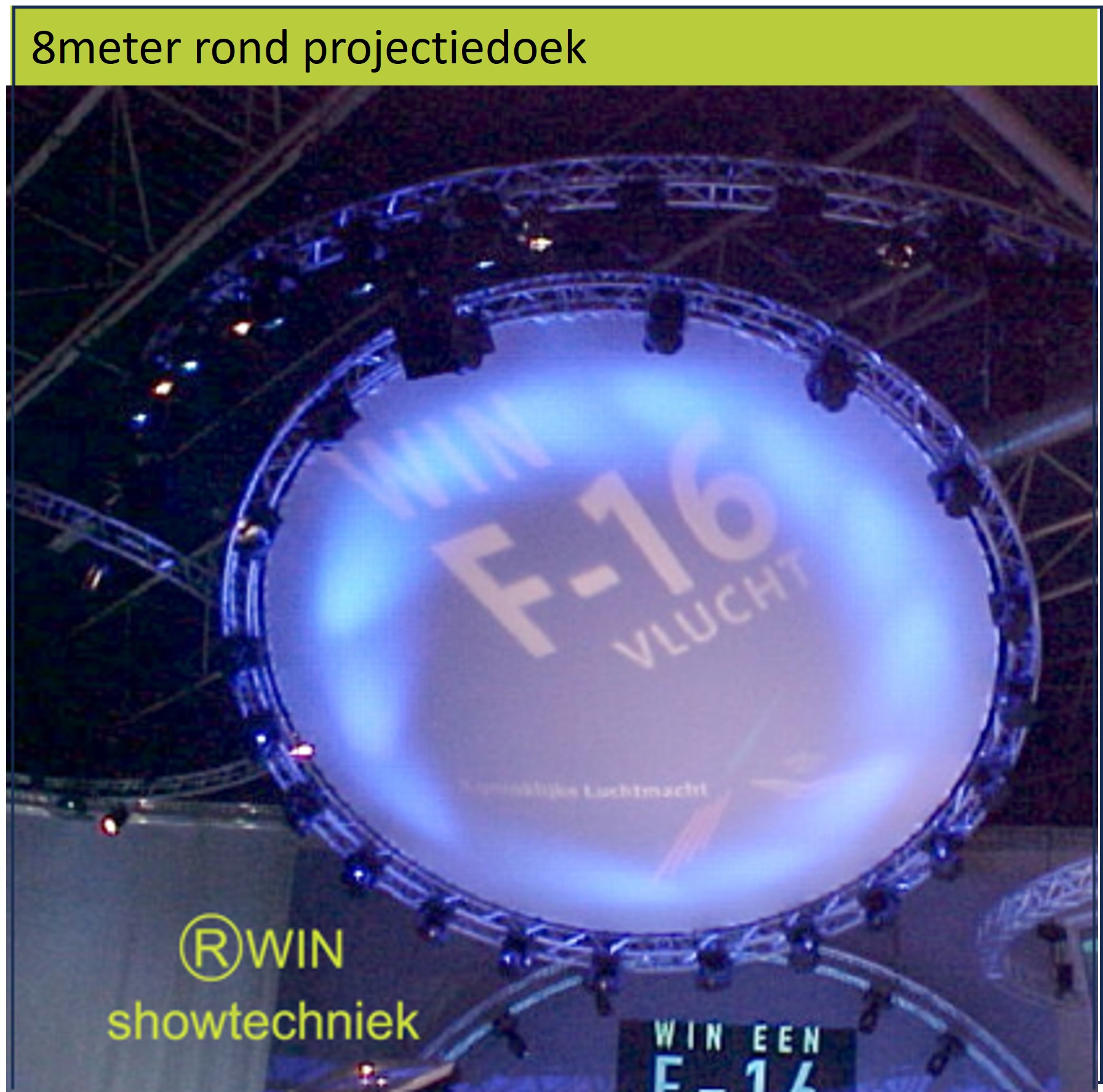 Rond projectiedoek voor 5 meter cirkel
