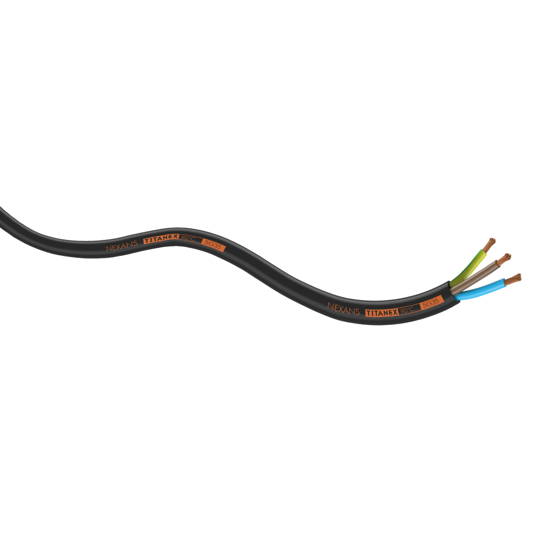 Neoprene Cable, Black 100 m rol - 3x 1,5 mm²