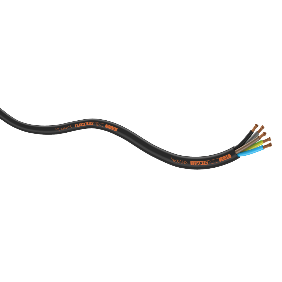 Neoprene Cable, Black Prijs per meter - 5x 2,5 mm²