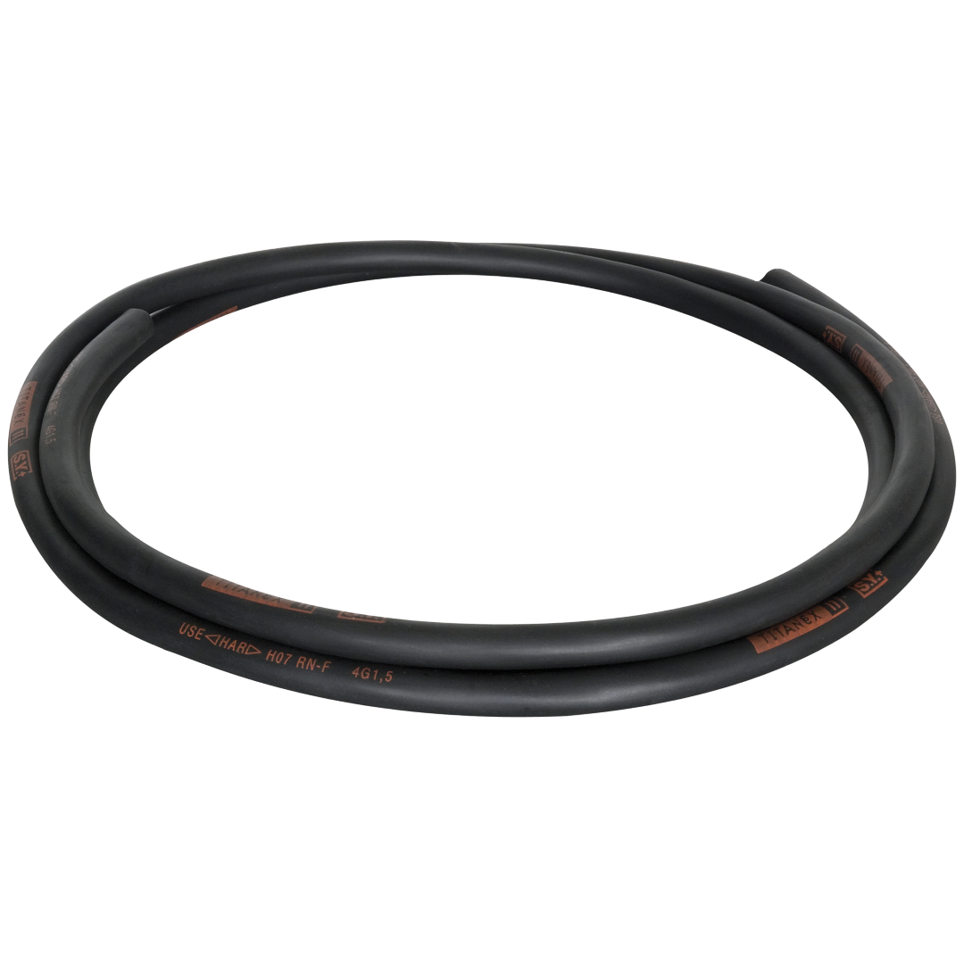 Neoprene Cable, Black Prijs per meter - 4x 1,5 mm²