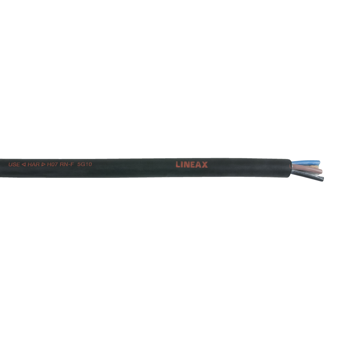 Neoprene Cable, Black Prijs per meter - 5x 10 mm²