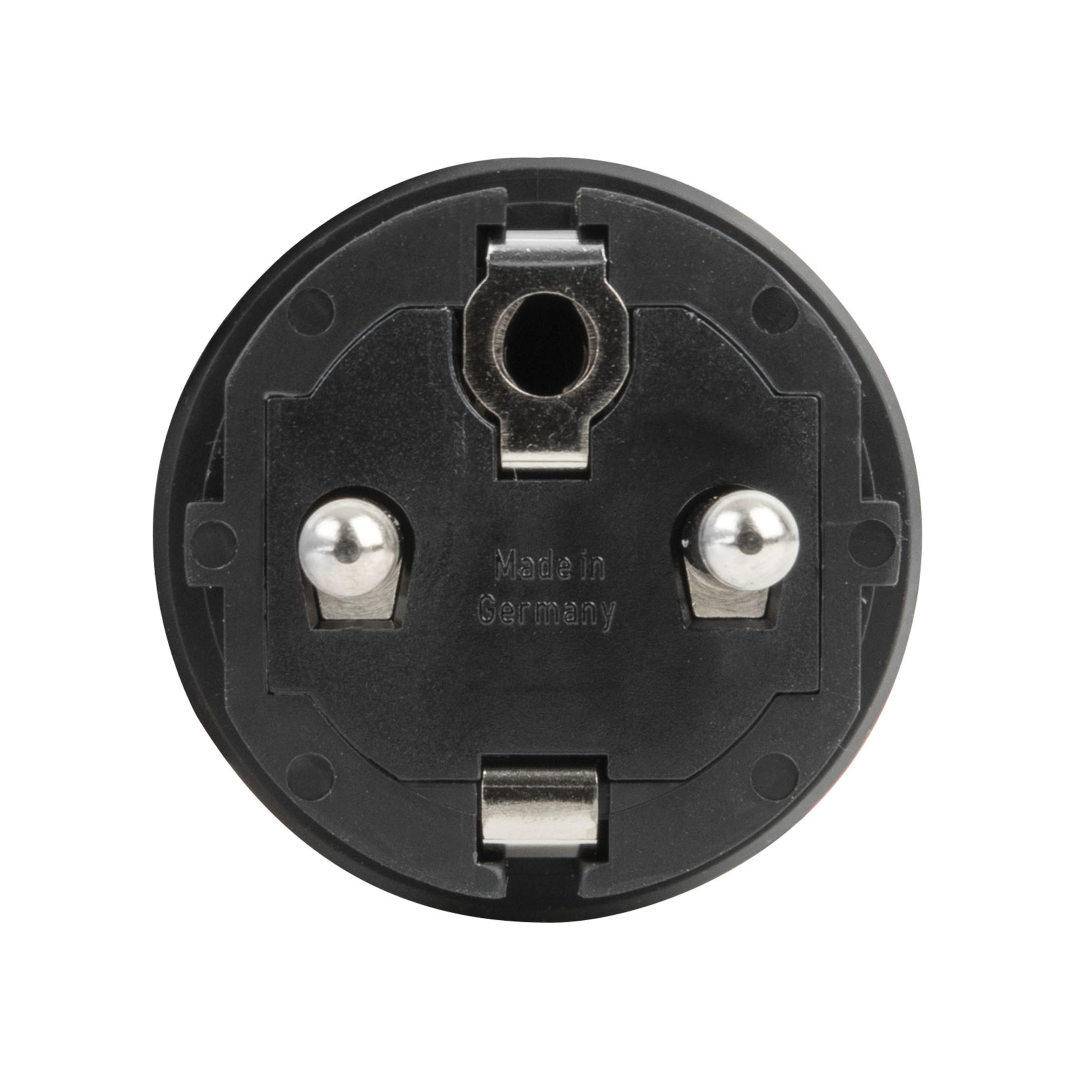 Rubber Schuko Connector Male 240 V - CEE7/VII