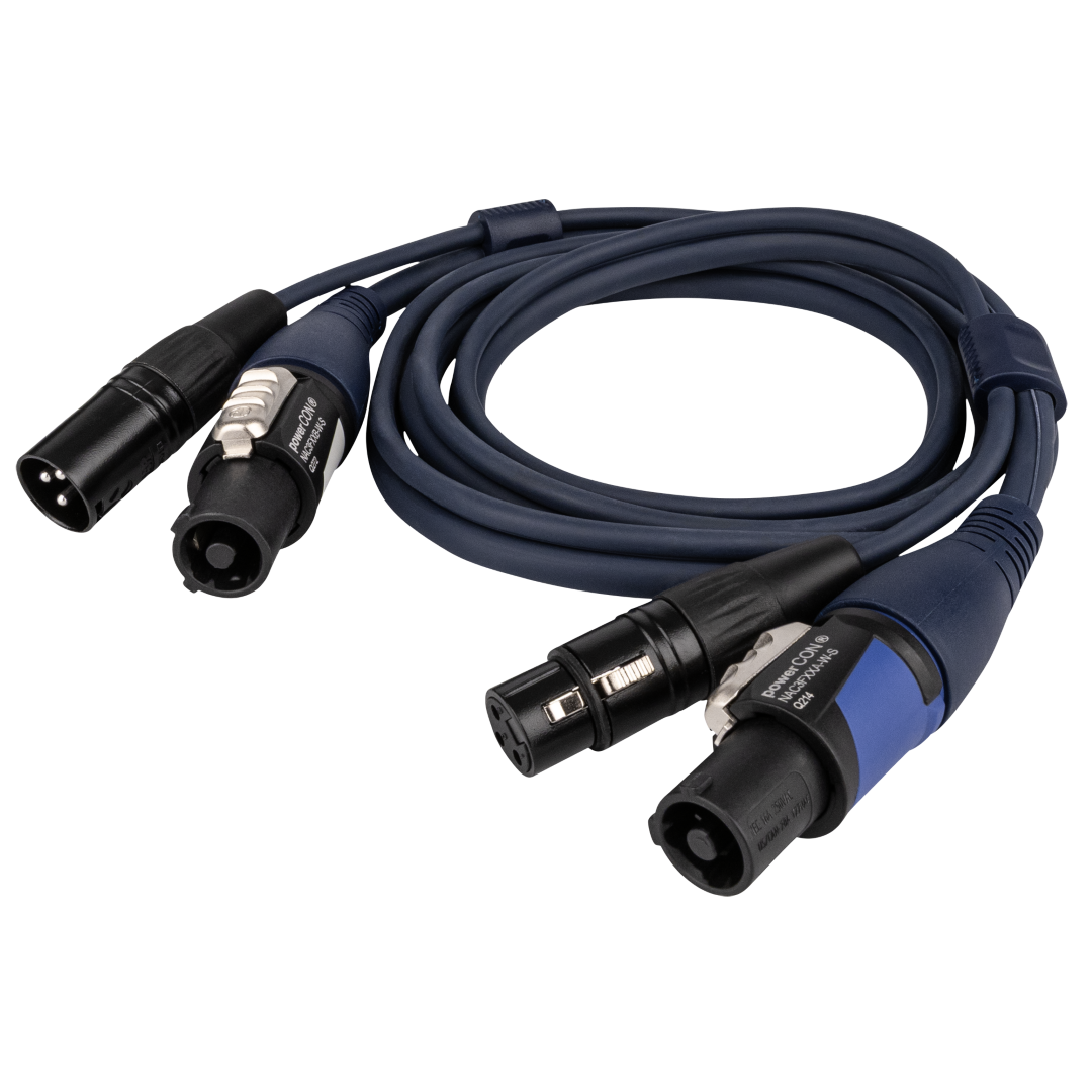 powerCON/XLR M - powerCON/XLR F - DMX / Power 1.5 m