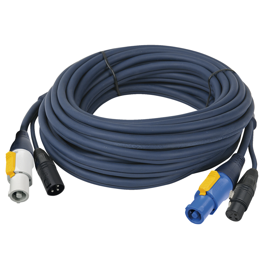 powerCON/XLR M - powerCON/XLR F - DMX / Power 10 m
